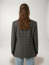 Blazer de Cuadros Gris 4
