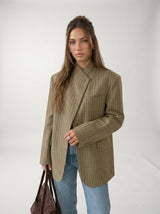 Blazer De Cuadros Beige 2