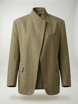 Blazer De Cuadros Beige 1