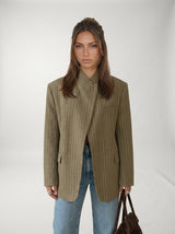 Blazer De Cuadros Beige 3